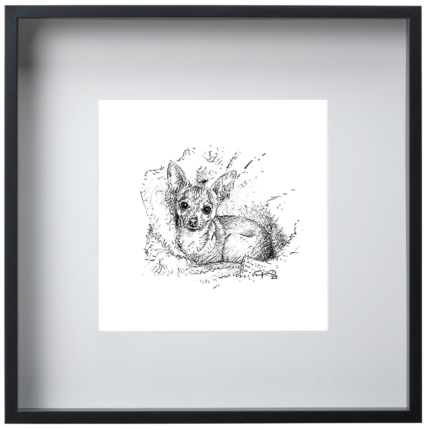 SCHETSPORTRET | ZWARTE LIJST | 50 X 50