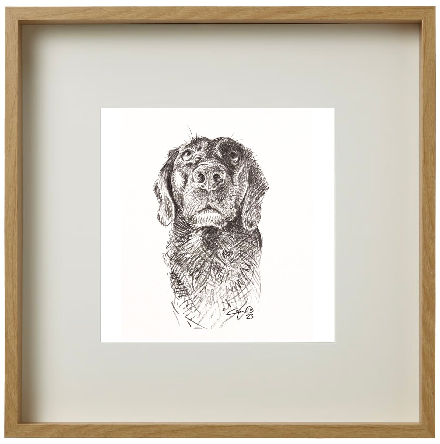 SCHETSPORTRET | HOUTEN LIJST | 50 X 50